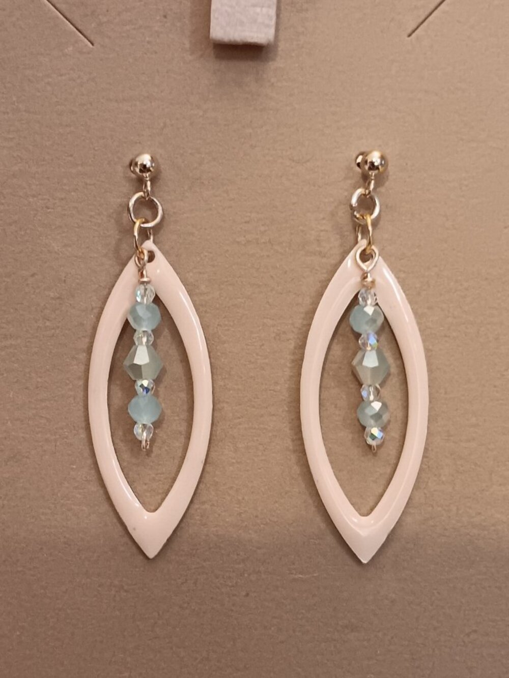 Beautiful gold ball post dangle earrings!